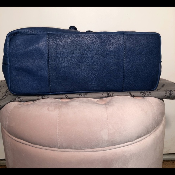 Isabella Fiore Blue Pebbled Leather Hobo - Picture 9 of 16